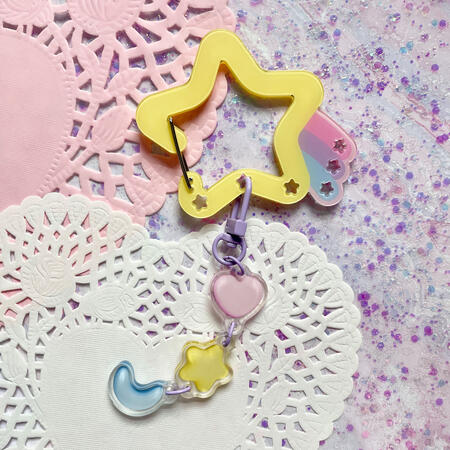 Shooting Star Carabiner and Dreamy Keychain